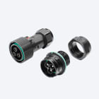 TECHNO - KIT CONN PANEL PLUG-SOCKET 3P IP68 NUT U