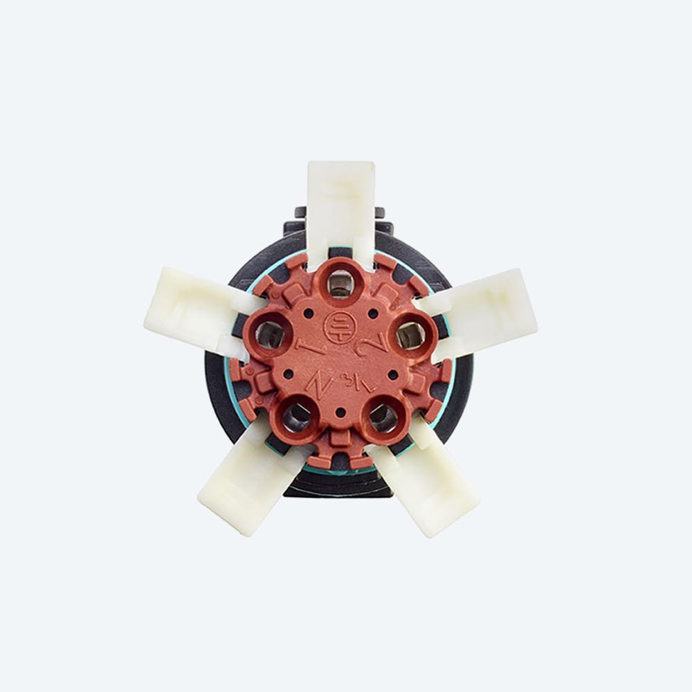 TECHNO - Kit connettore presa e spina 5p a molla D7-13 IP66/IP68/IP69 senza viti 1-2-L-N-PE.