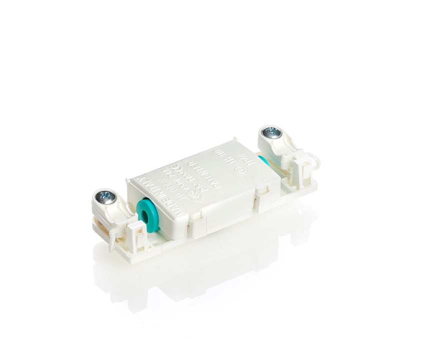 TECHNO - Terminal block 2P standard 2 clamp snap-in IP44.