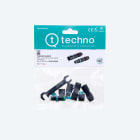 TECHNO - KIT Micro Connettore Presa e Spina pannello 2p Vite M16 IP66/IP68/IP69