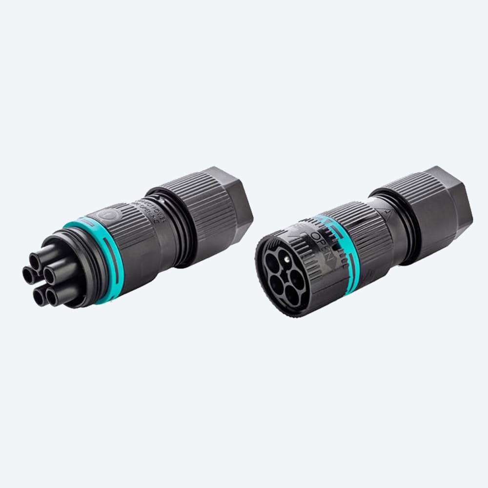 TECHNO - Mini Connettore Spina 5p Vite D7-13.5 IP66/IP68