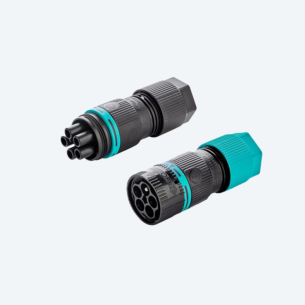 TECHNO - KIT MINI-CONNECT PLUG-SOCKET 5P XDRY SCREW