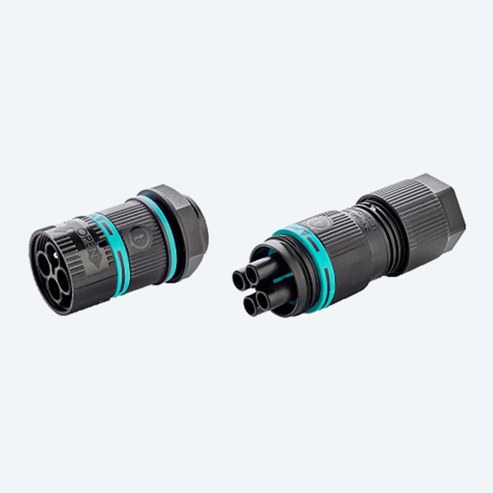 TECHNO - Mini Connettore Spina pannello 4p Vite M20 IP66/IP68