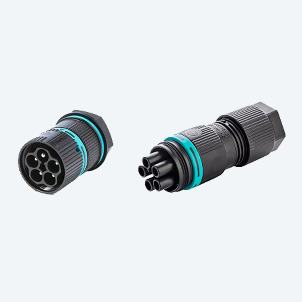 TECHNO - KIT Mini Connettore Presa e Spina pannello 5p Vite M20 IP66/IP68