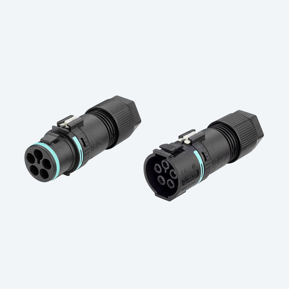TECHNO - KIT Mini Connettore Presa e Spina 4p Vite D7-13 IP66/IP68/IP69