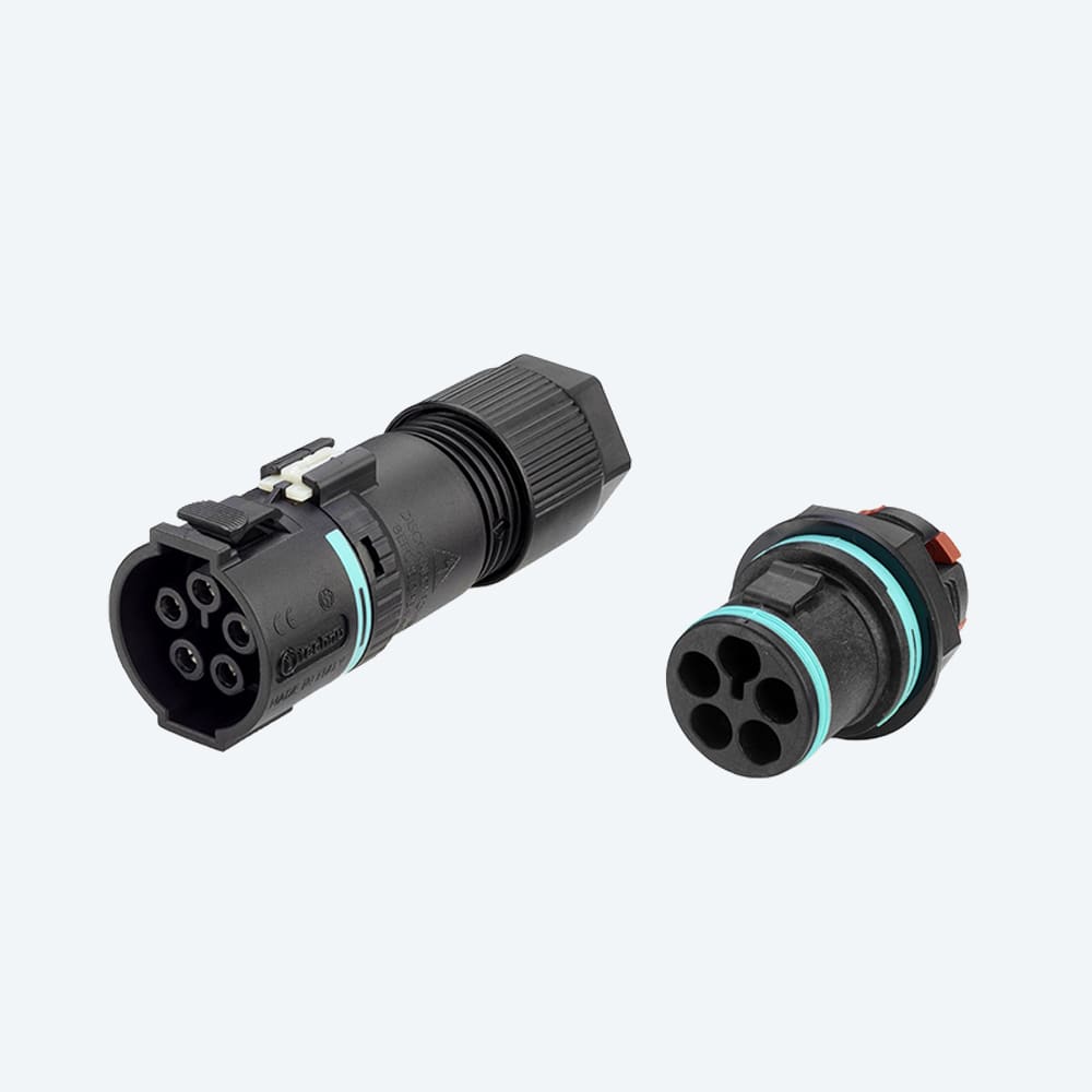 TECHNO - KIT Mini Connettore Spina pannello 4p Vite M20 IP66/IP68/IP69