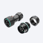 TECHNO - KIT CONN PANEL PLUG-SOCKET 3P IP68 NUT UP
