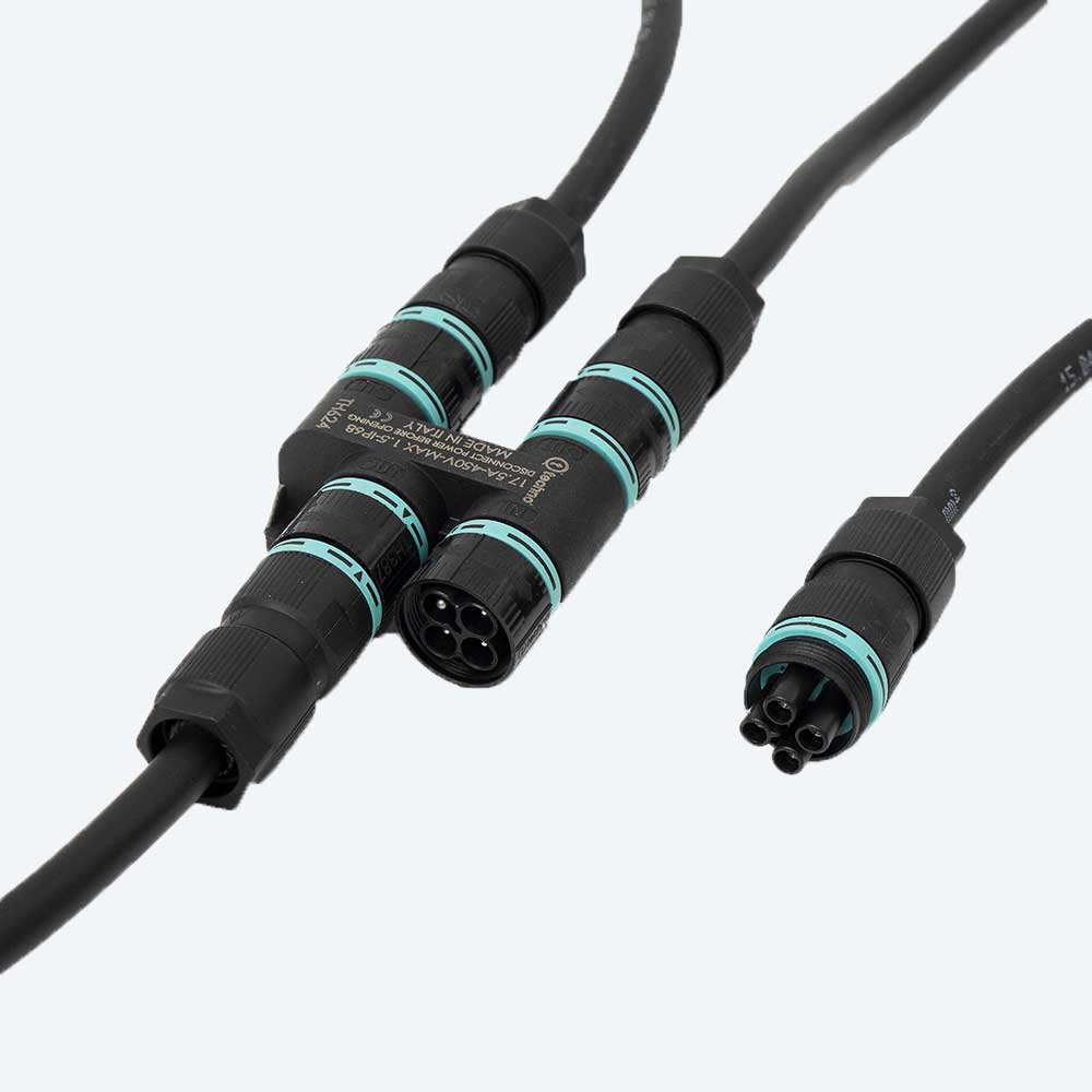 TECHNO - Distributore di corrente Presa e Spina 4p Vite D6-13.5 IP68 THH.624.A4A.L.R