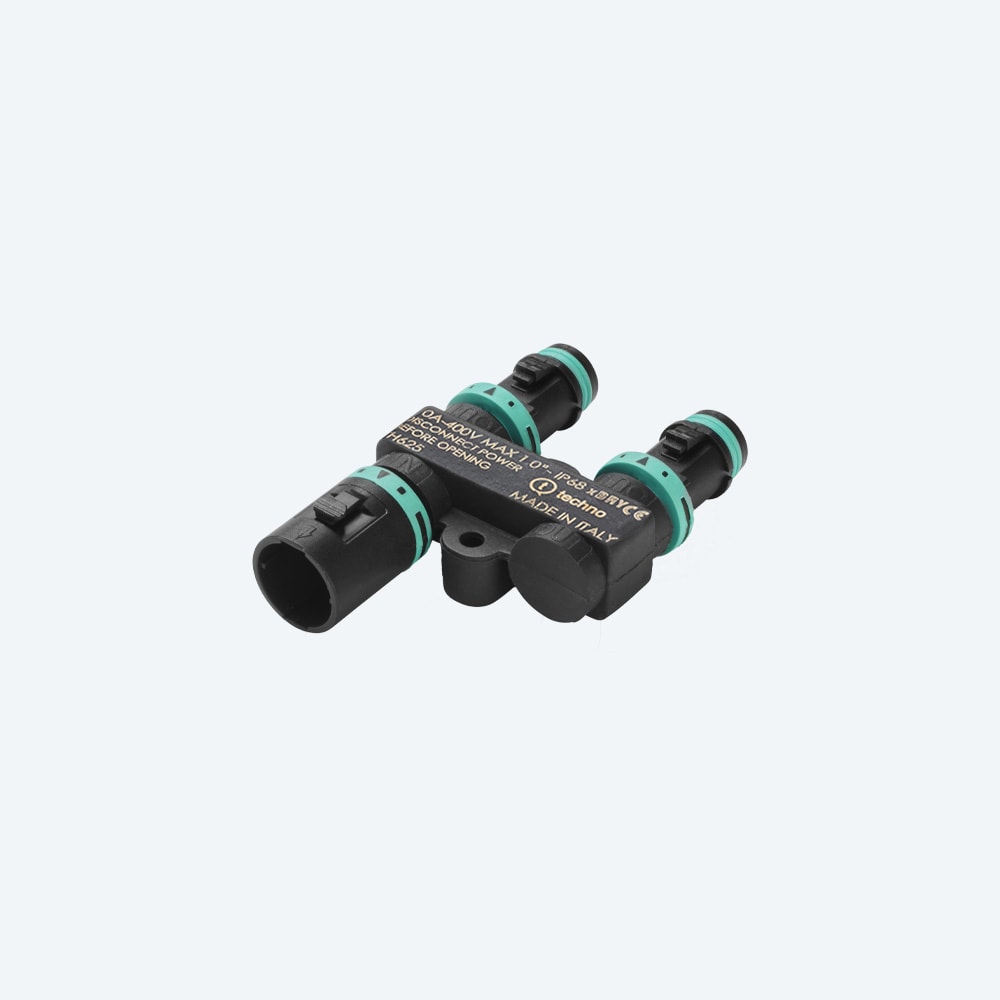 TECHNO - Distributore di corrente 3 vie Presa e Spina 3p Vite IP66/IP68 THH.625.Y3E