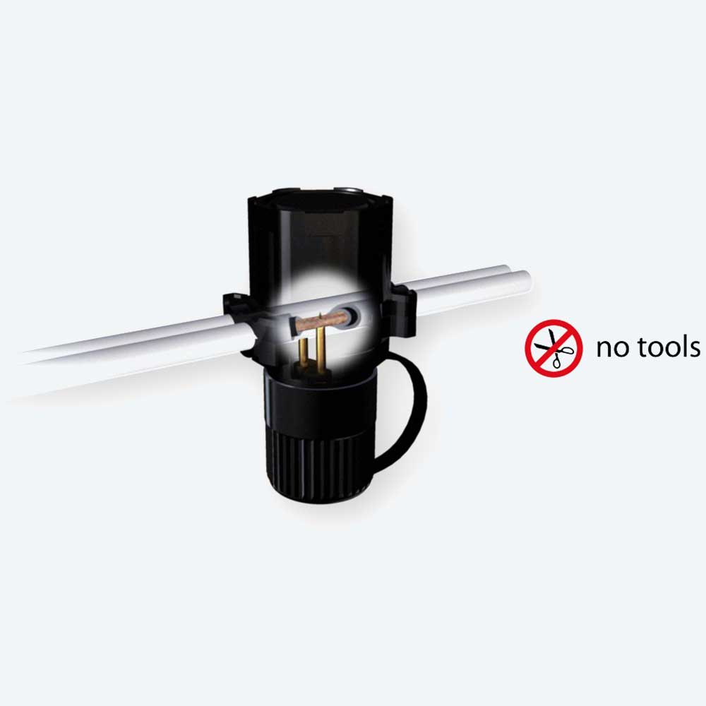 TECHNO - KIT Derivazione Presa e Spina 2p Perforazione IP68 THR.370.A2A