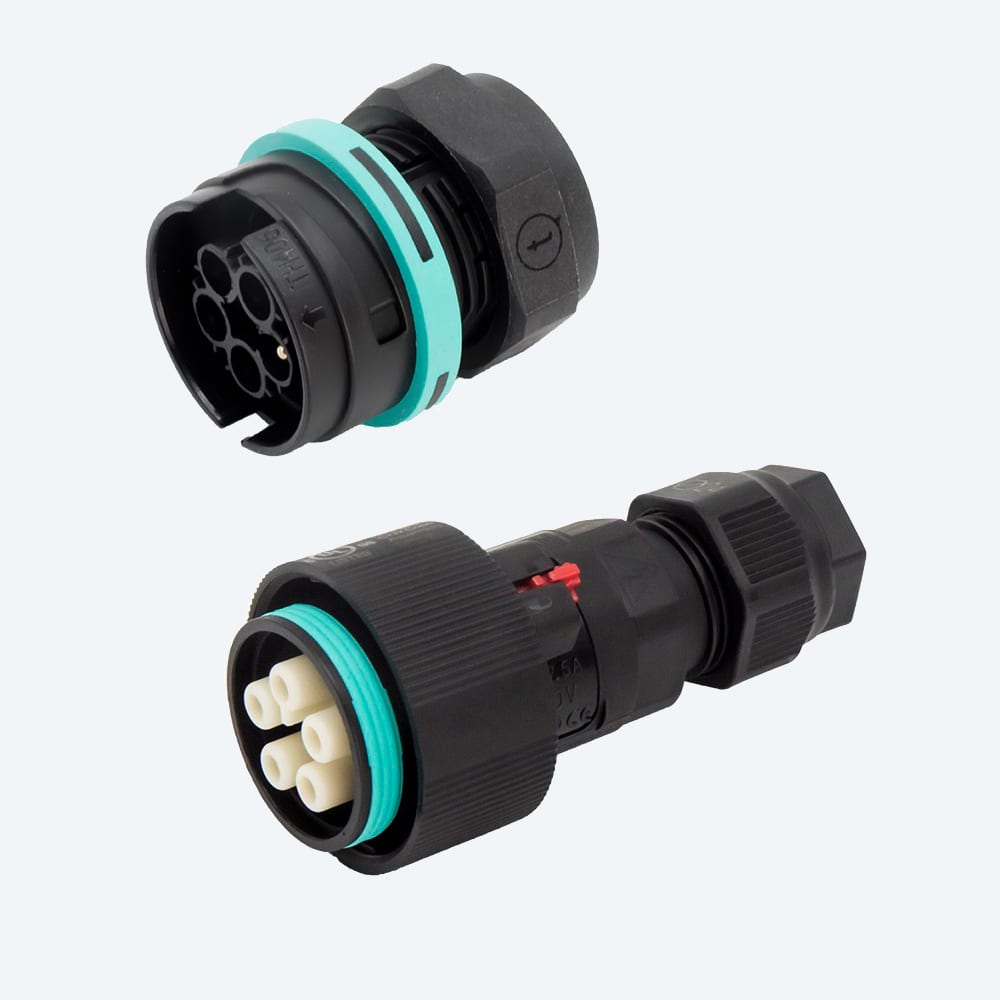 TECHNO - KIT Connettore Presa e Spina pannello 5p Vite M28 IP68