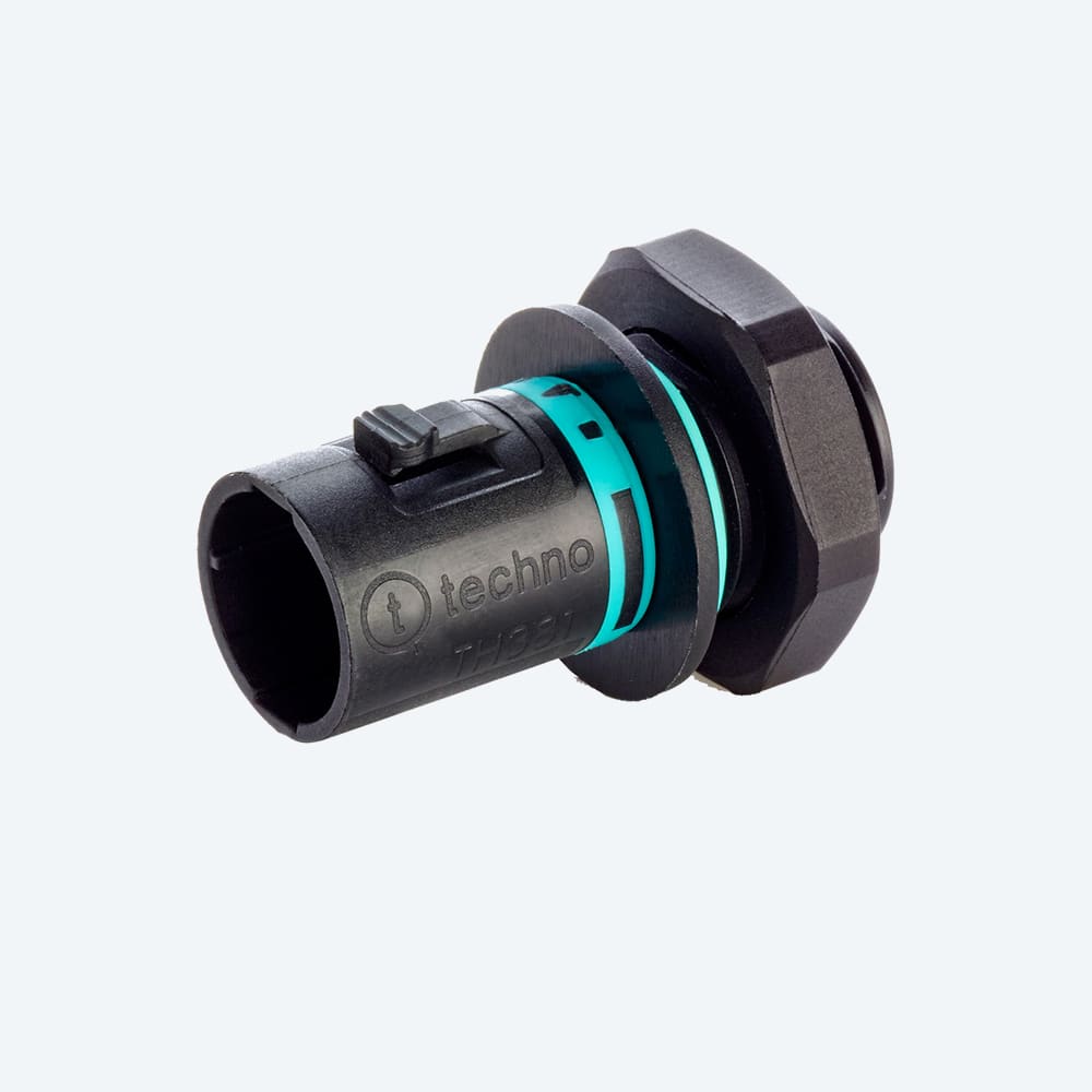 TECHNO - Micro Connettore Spina pannello 2p Vite M16 IP66/IP68/IP69