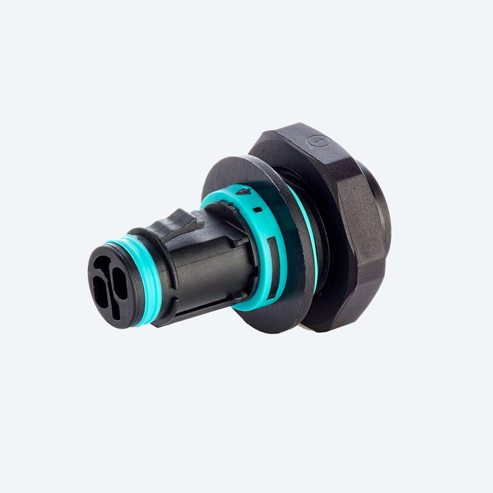 TECHNO - Micro Connettore Presa pannello 2p Vite M16 IP66/IP68/IP69