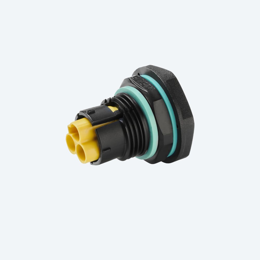 TECHNO - Mini Connettore Spina pannello 2p Vite M25 IP68
