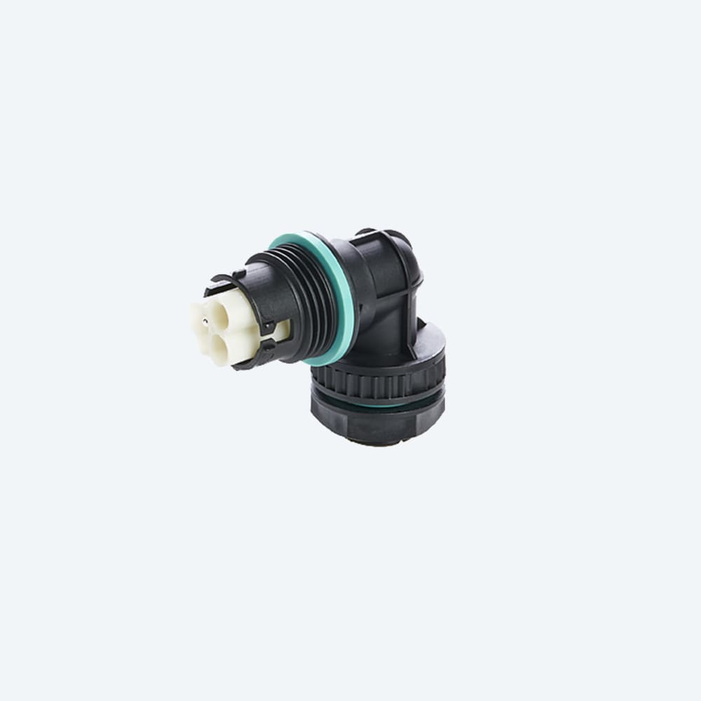 TECHNO - Mini Connettore Spina pannello 3p 90 Vite M20 IP68