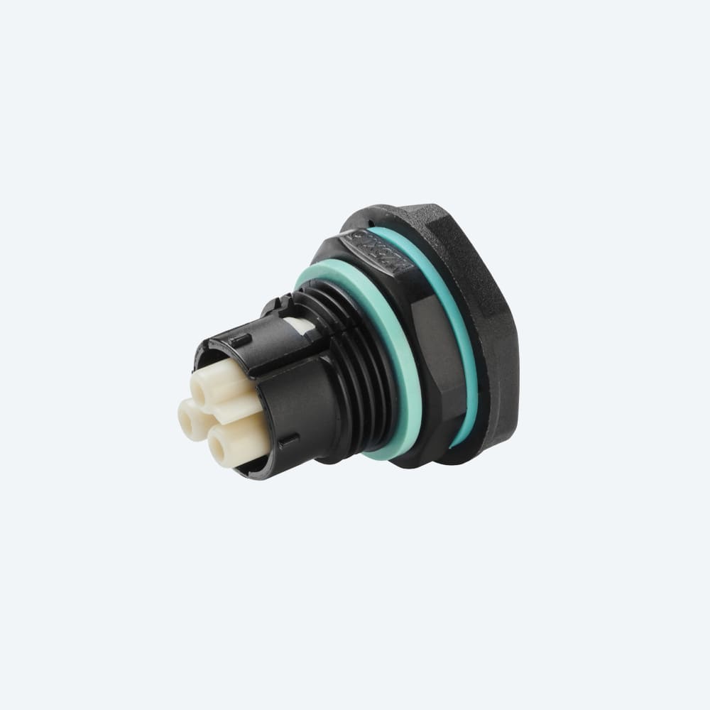 TECHNO - Mini Connettore Presa pannello 3p Vite M25 IP68
