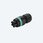 TECHNO - Mini Connettore Presa 5p Vite D7-12 IP66/IP68