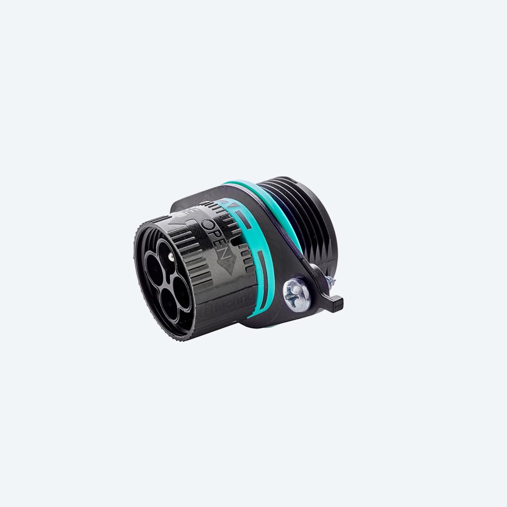 TECHNO - Mini Connettore Spina pannello 4p Vite M25 IP66/IP68