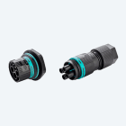TECHNO - Mini Connettore Spina pannello 4p Vite M25 IP66/IP68