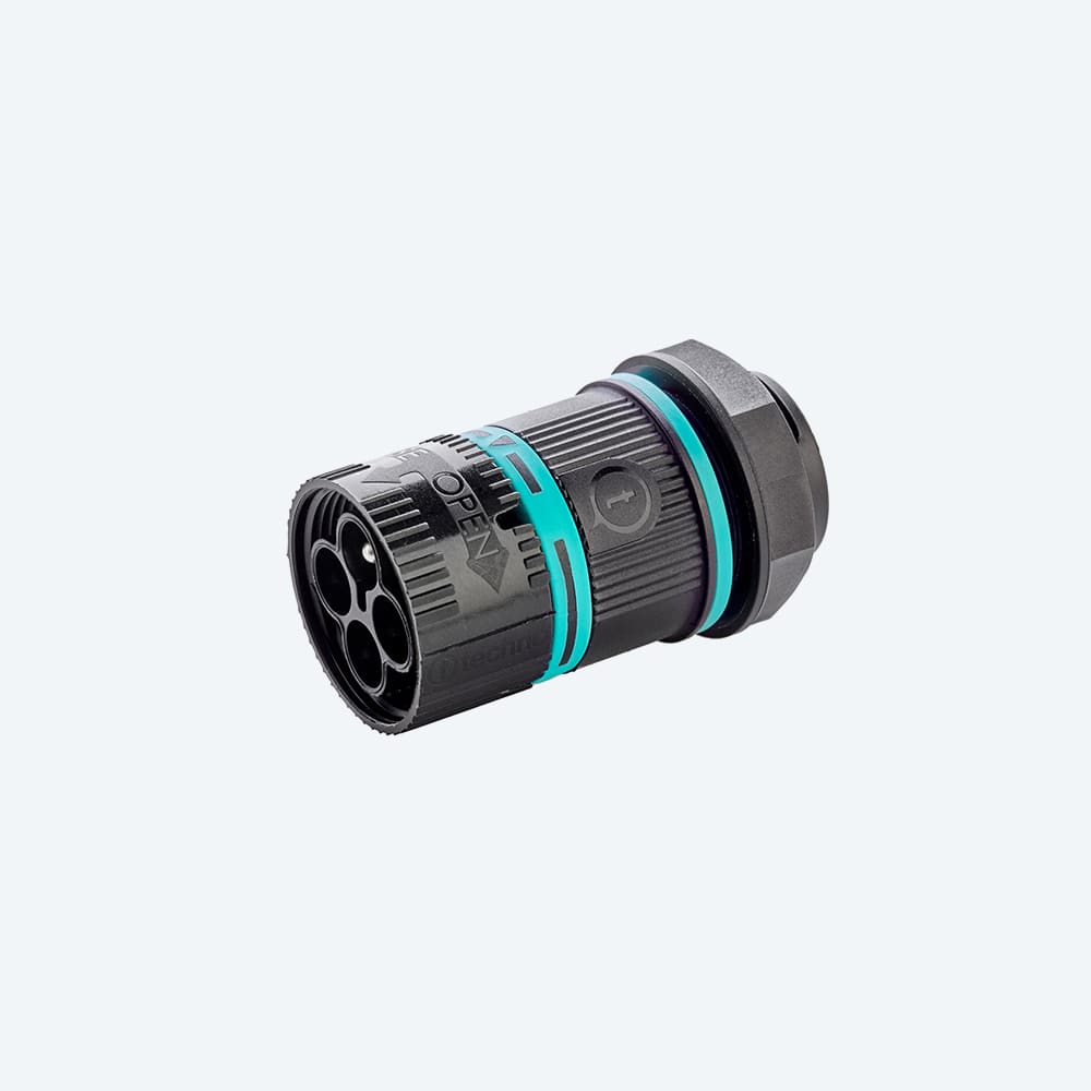 TECHNO - Mini Connettore Spina pannello 3p Vite M20 GRD IP66/IP68