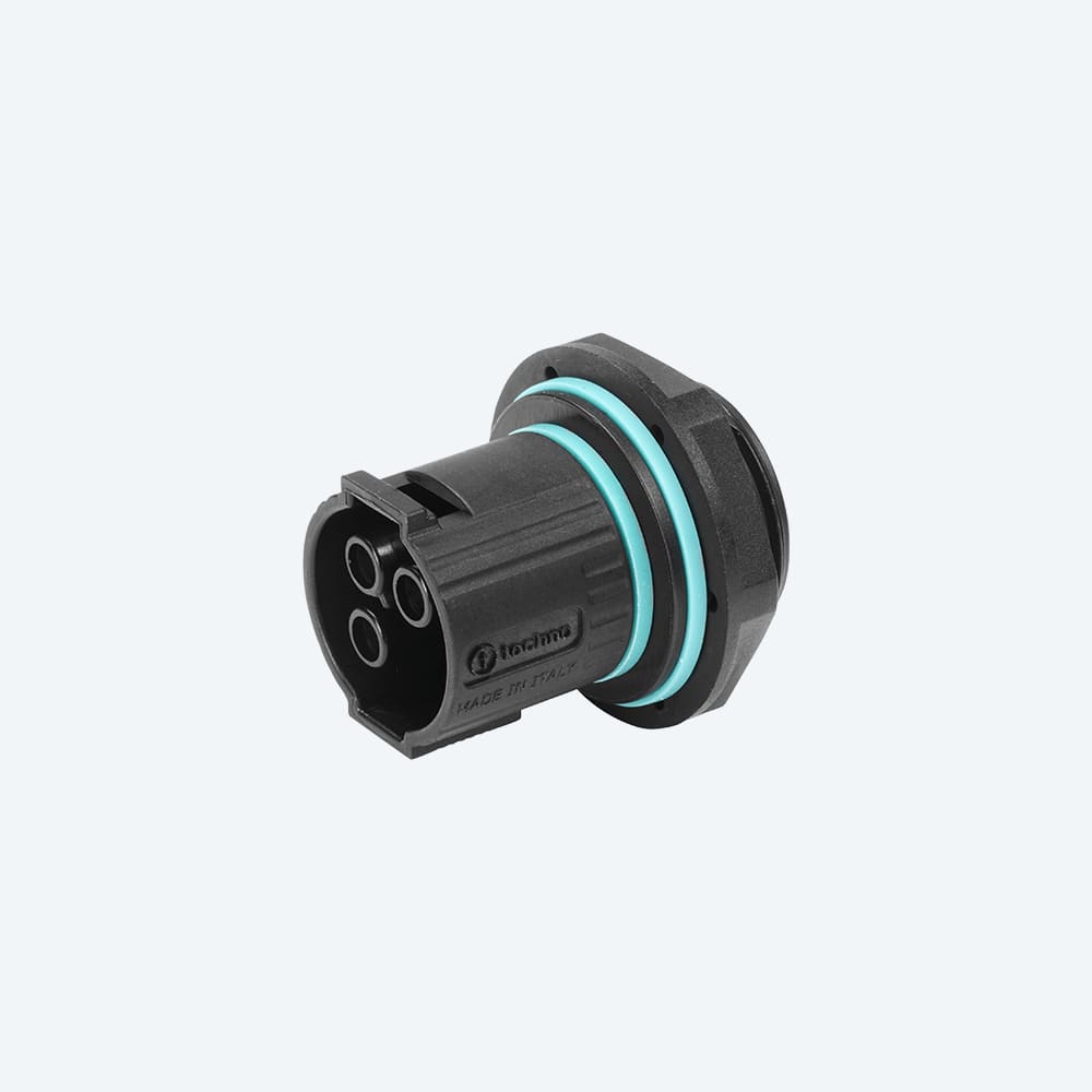 TECHNO - MINI SOCKET CONN PANEL-MOUNTED 3P SCREW