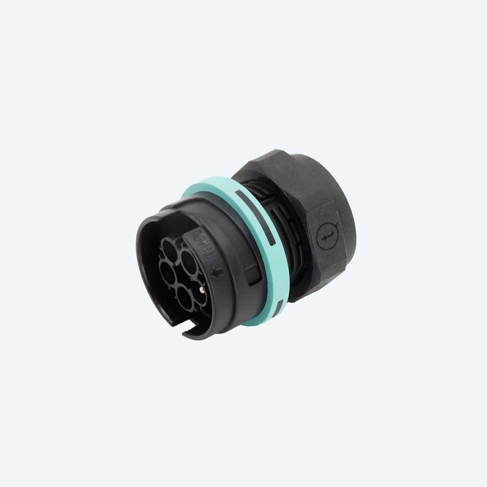 TECHNO - Connettore Spina pannello 5p Vite M28 IP68