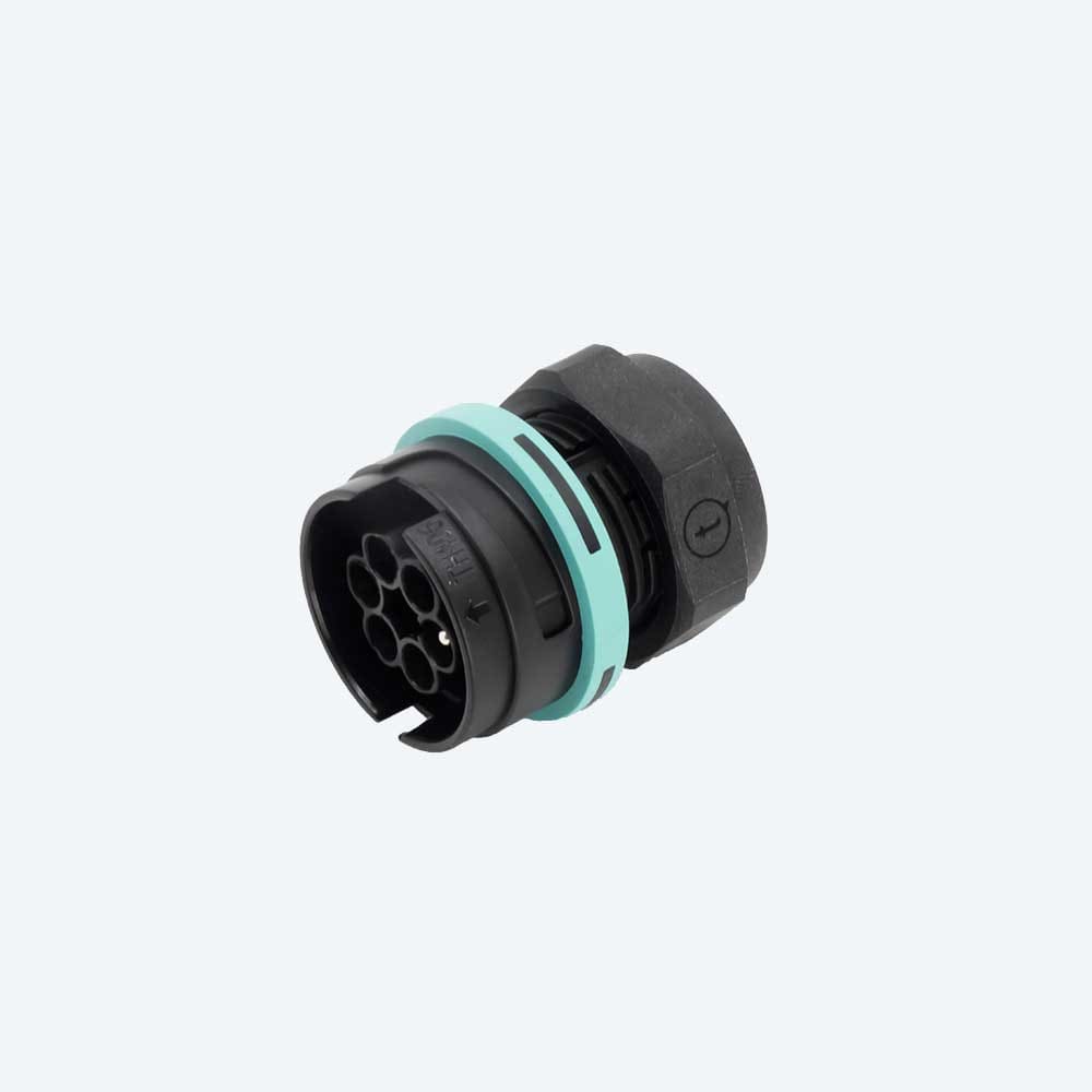 TECHNO - Connettore Spina pannello 6p Vite M28 IP68