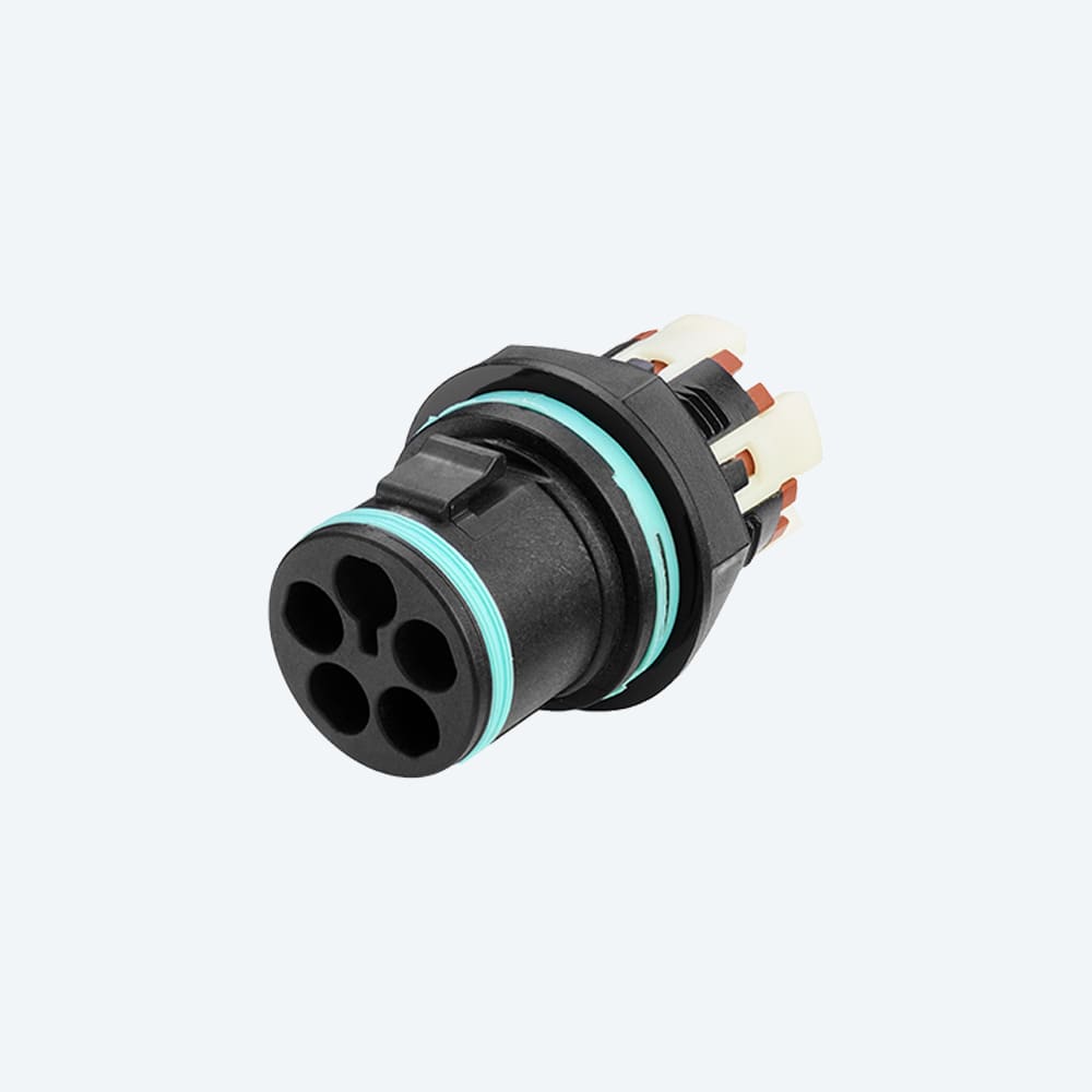 TECHNO - Mini Connettore Spina pannello 4p Molla M20 IP66/IP68/IP69