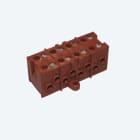 TECHNO - Kit morsettiera lineare compatta 4+4 poli vite IP00 distributore corrente.