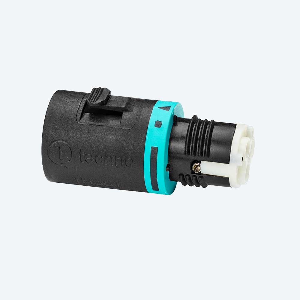 TECHNO - Micro Connettore Spina 2p Vite D7-8 IP66/IP68/IP69 SCREW PLUG IP68.