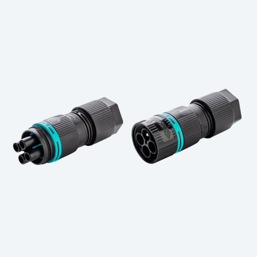 TECHNO - Kit di connettori mini per spine e prese a vite 2 poli IP68 e IP.