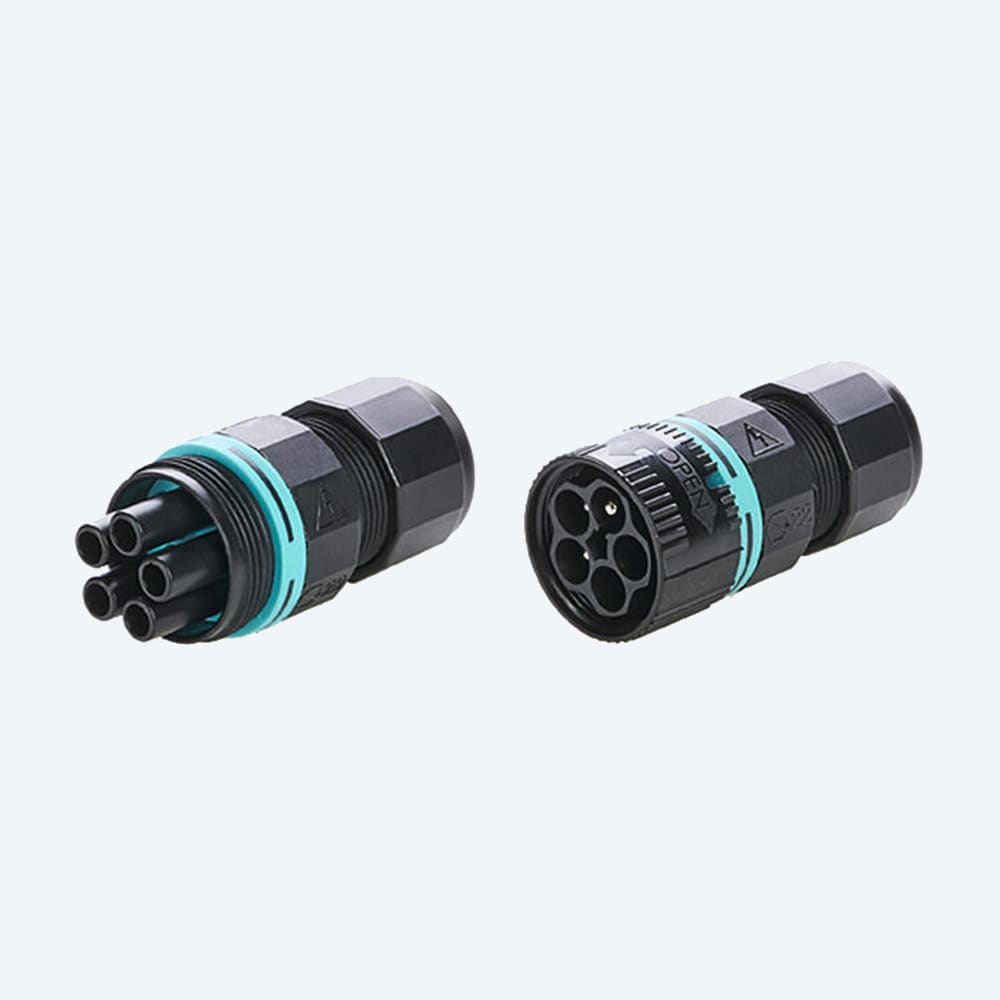 TECHNO - Mini connettore spina 5p vite D7-12 IP66/IP68 plug screw IP68 5p D7-12.