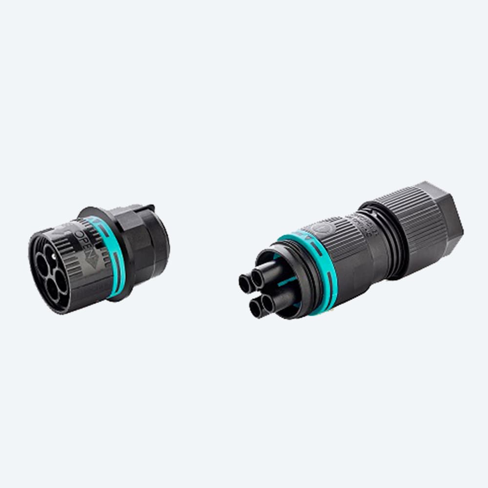 TECHNO - Mini Connettore Spina Pannello 4P Vite M20 IP66/IP68 Screw IP68 N.
