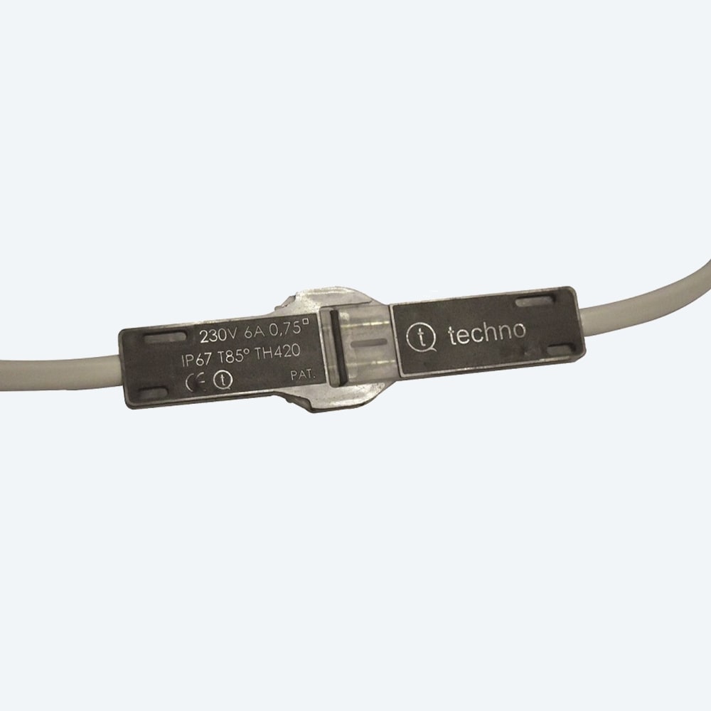 TECHNO - Mini connettore spina con cavo 2P 4mm IP67 L045.