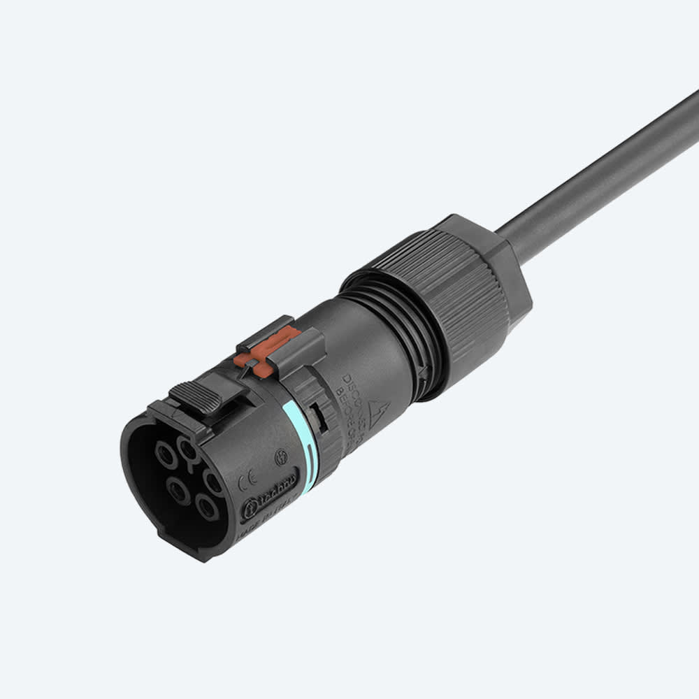 TECHNO - Kit Mini Connettore Presa e Spina 4p Molla D7-13 IP66/IP68/IP69 Screwless 2-3/L-N