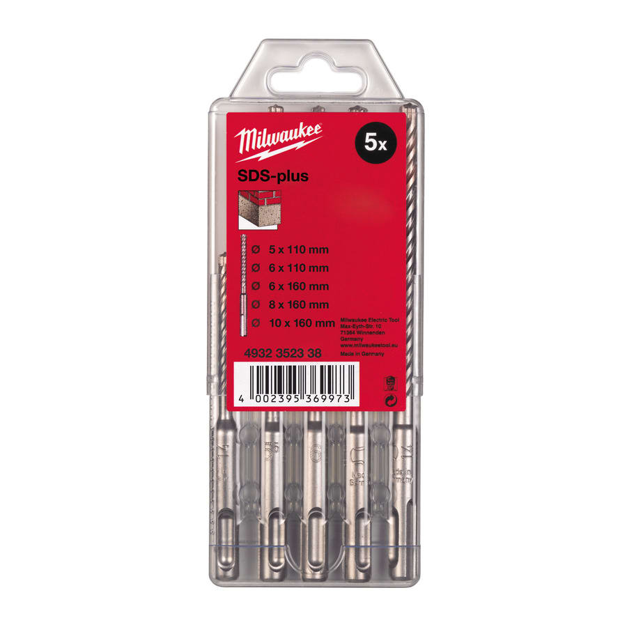 MILWAUKEE - SET PUNTE SDS+  5 PUNTE