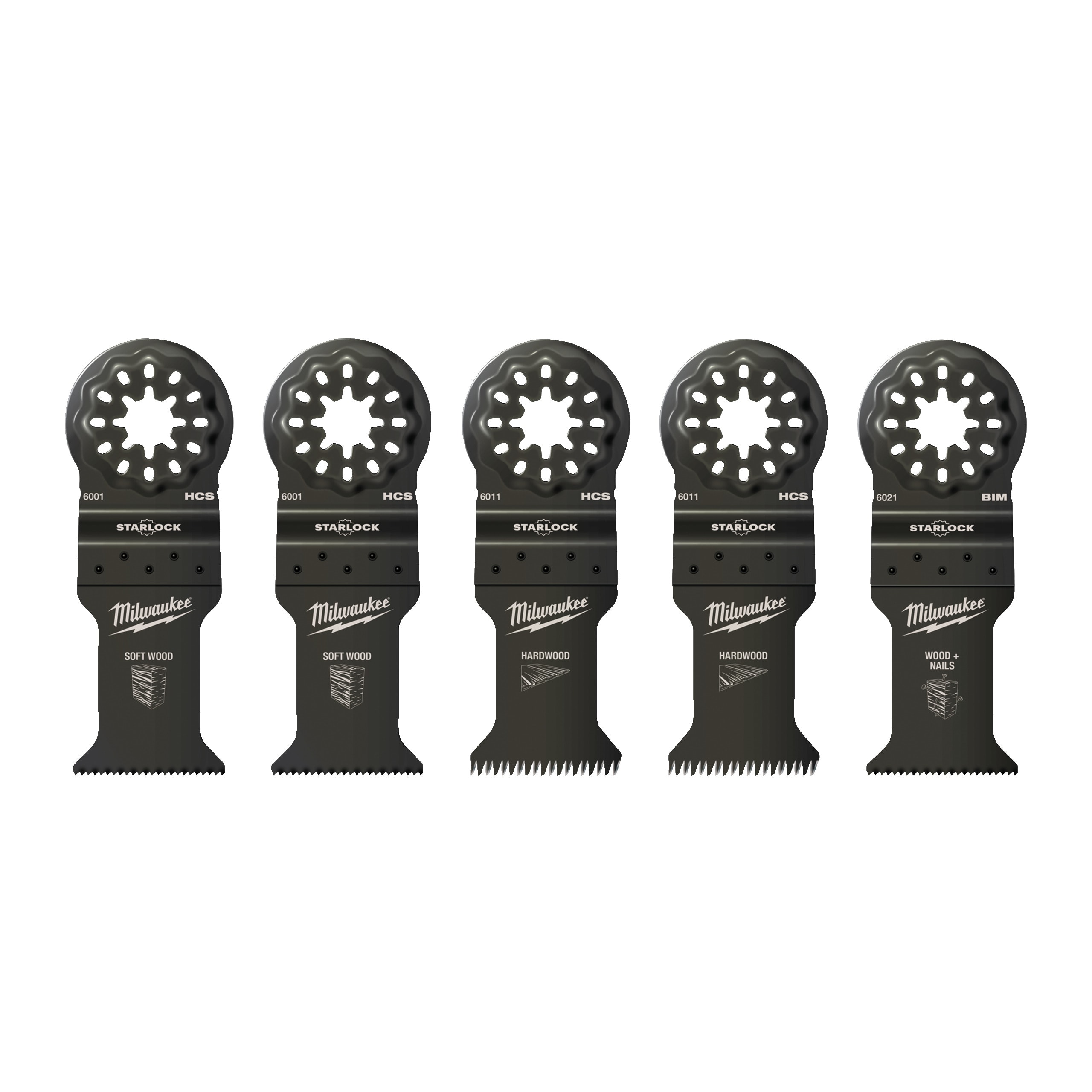 MILWAUKEE - SET LAME MULTIFUNZIONE 5 PZ LEGNO