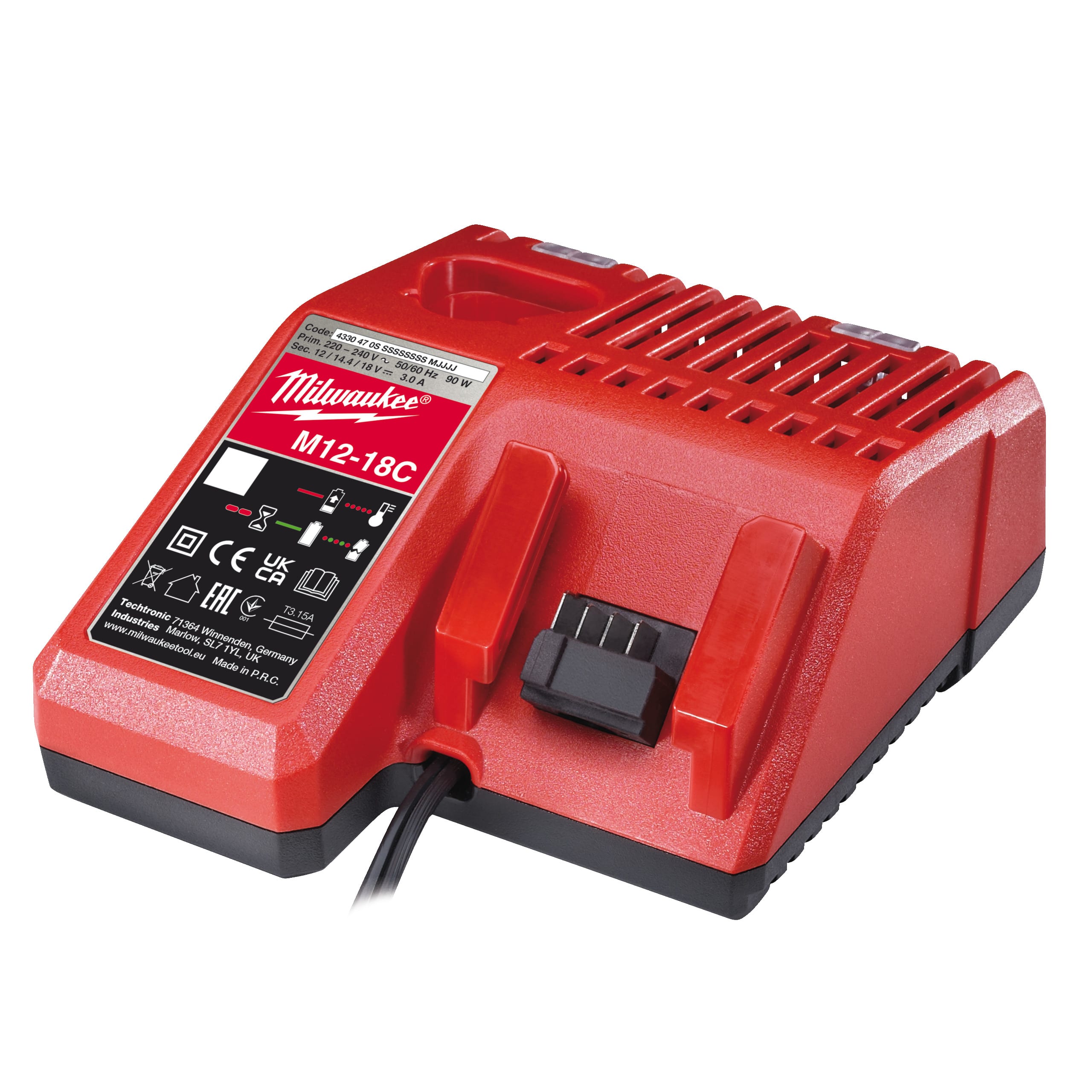 MILWAUKEE - CARICA BATT. M 1218 C (30 MINUTI) 12-18V