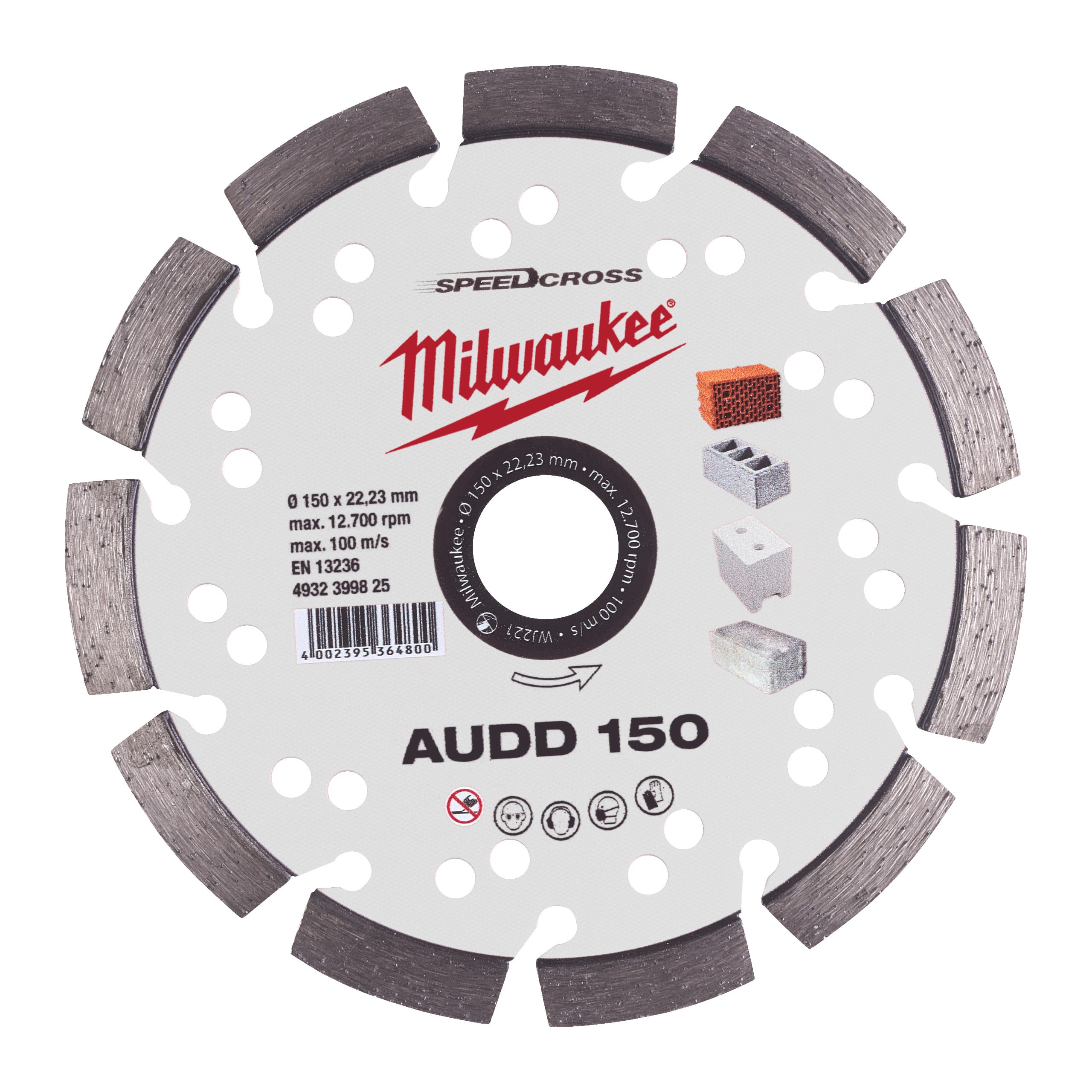 MILWAUKEE - DISCO DIAM SPEEDCROSS AUDD 150