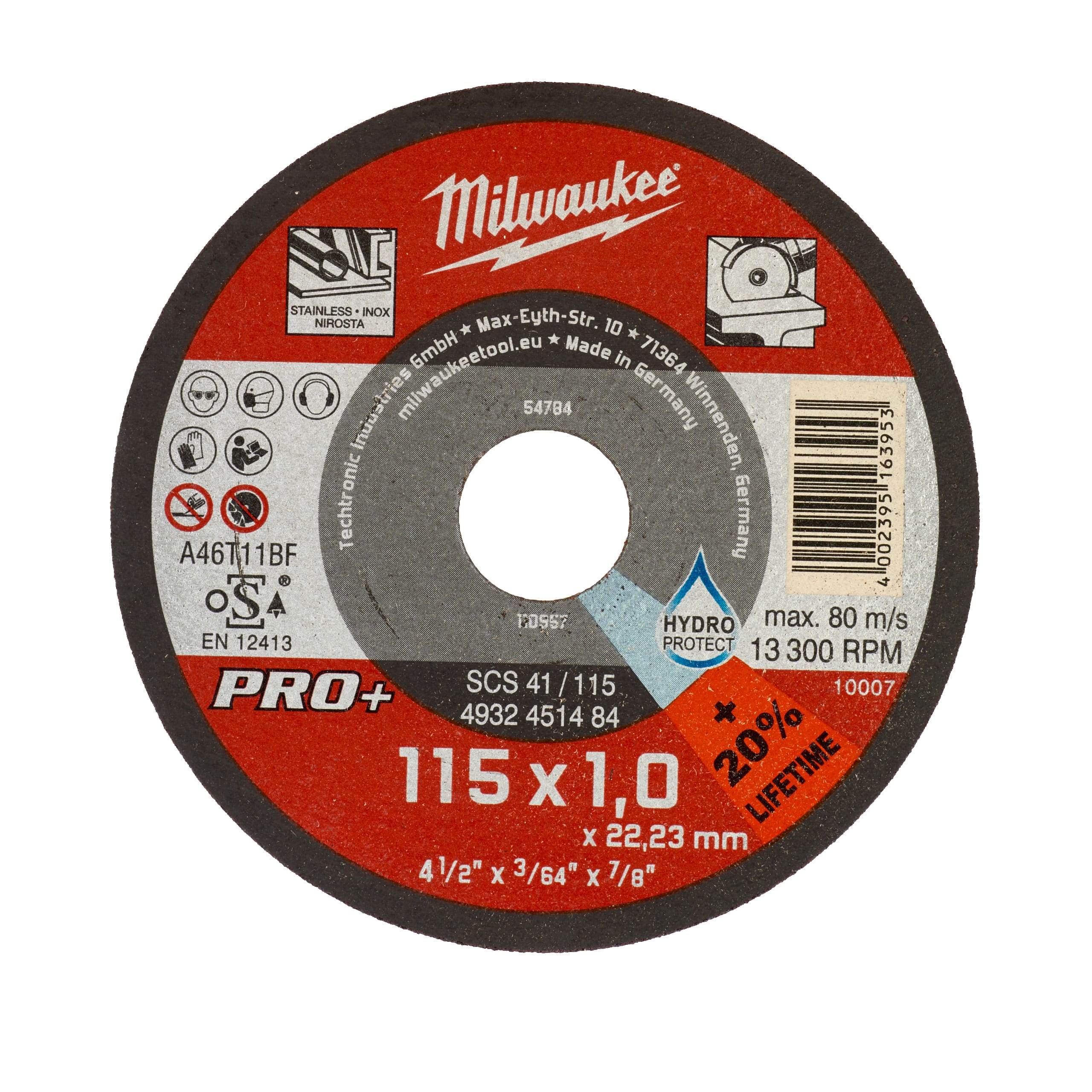 MILWAUKEE - ESP. MOLE TAGLIO 115X1MM (200PZ)- PRO+ 4932451485