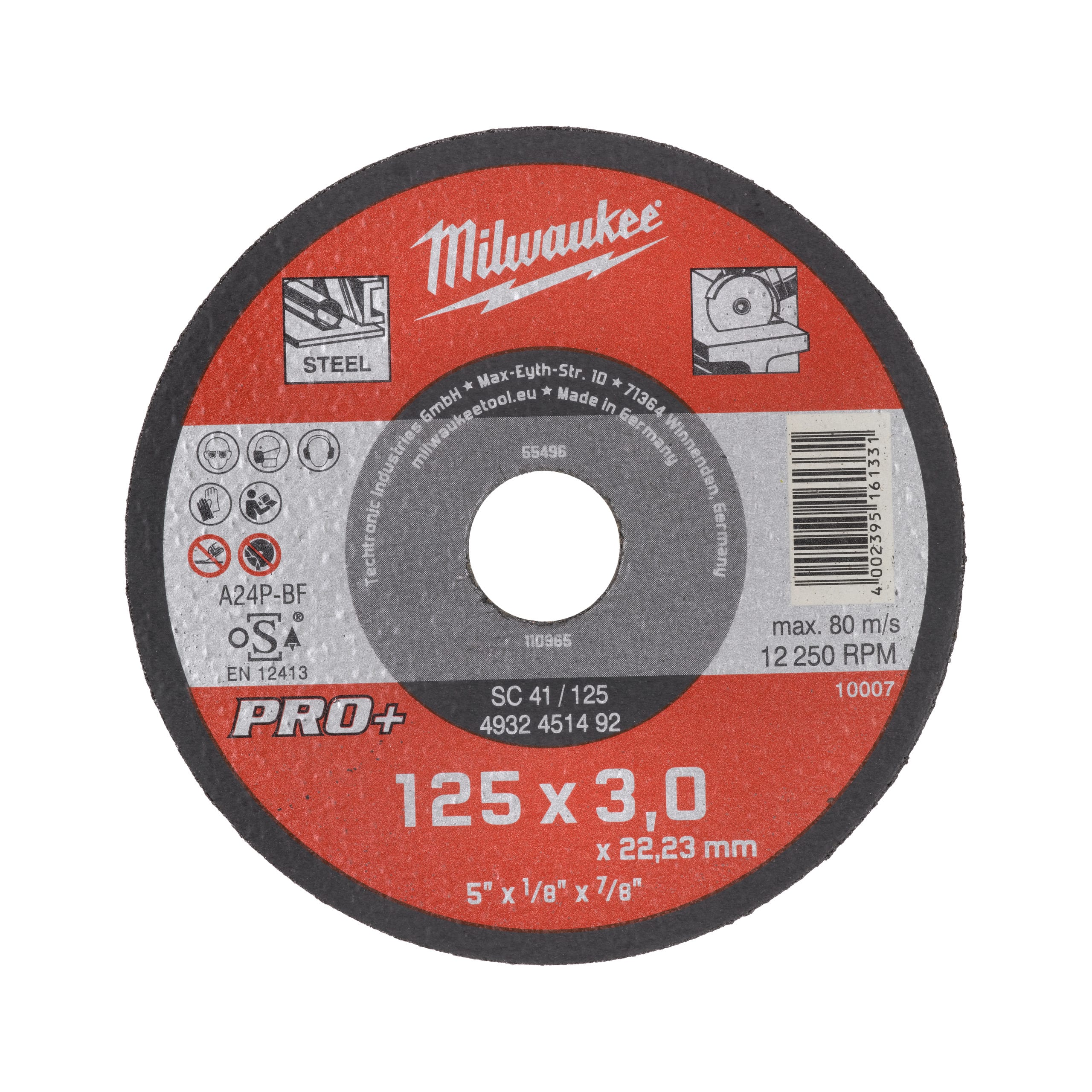 MILWAUKEE - MOLE DA TAGLIO SC41P 125X3MM - PRO+ 4932451492