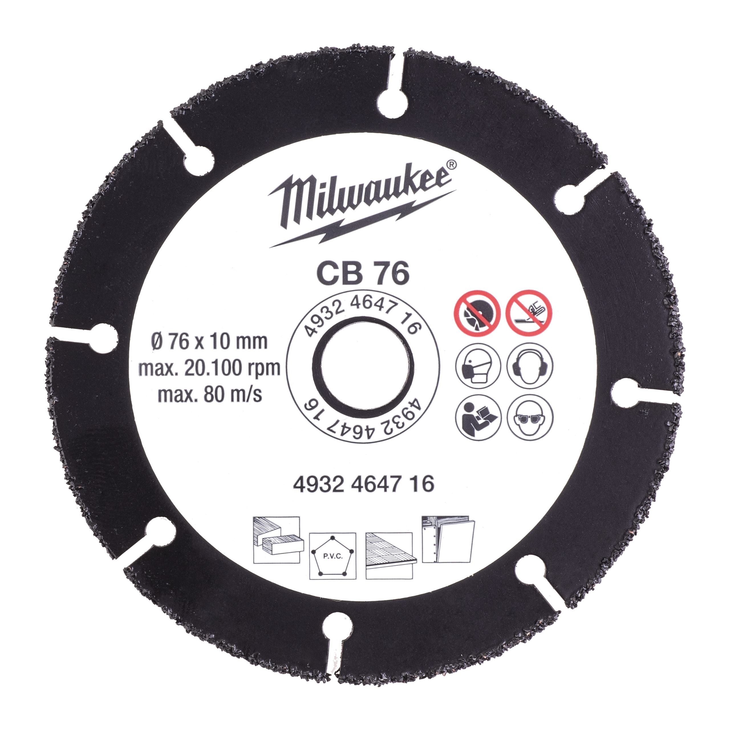 MILWAUKEE - DISCO CARBURO 76MM PER M12FCOT