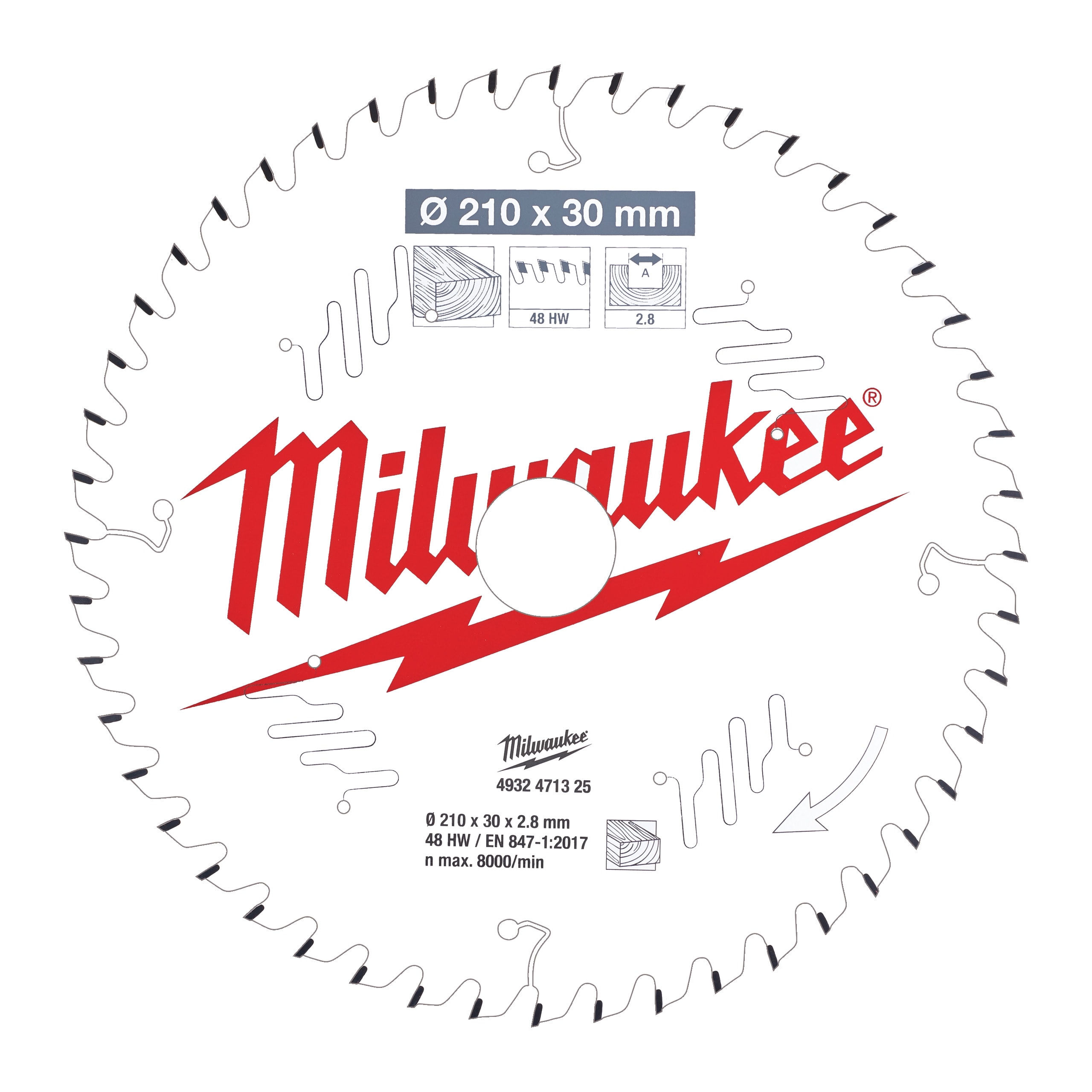 MILWAUKEE - LAMA CIRC. DIAM.FORO 21030 Z48