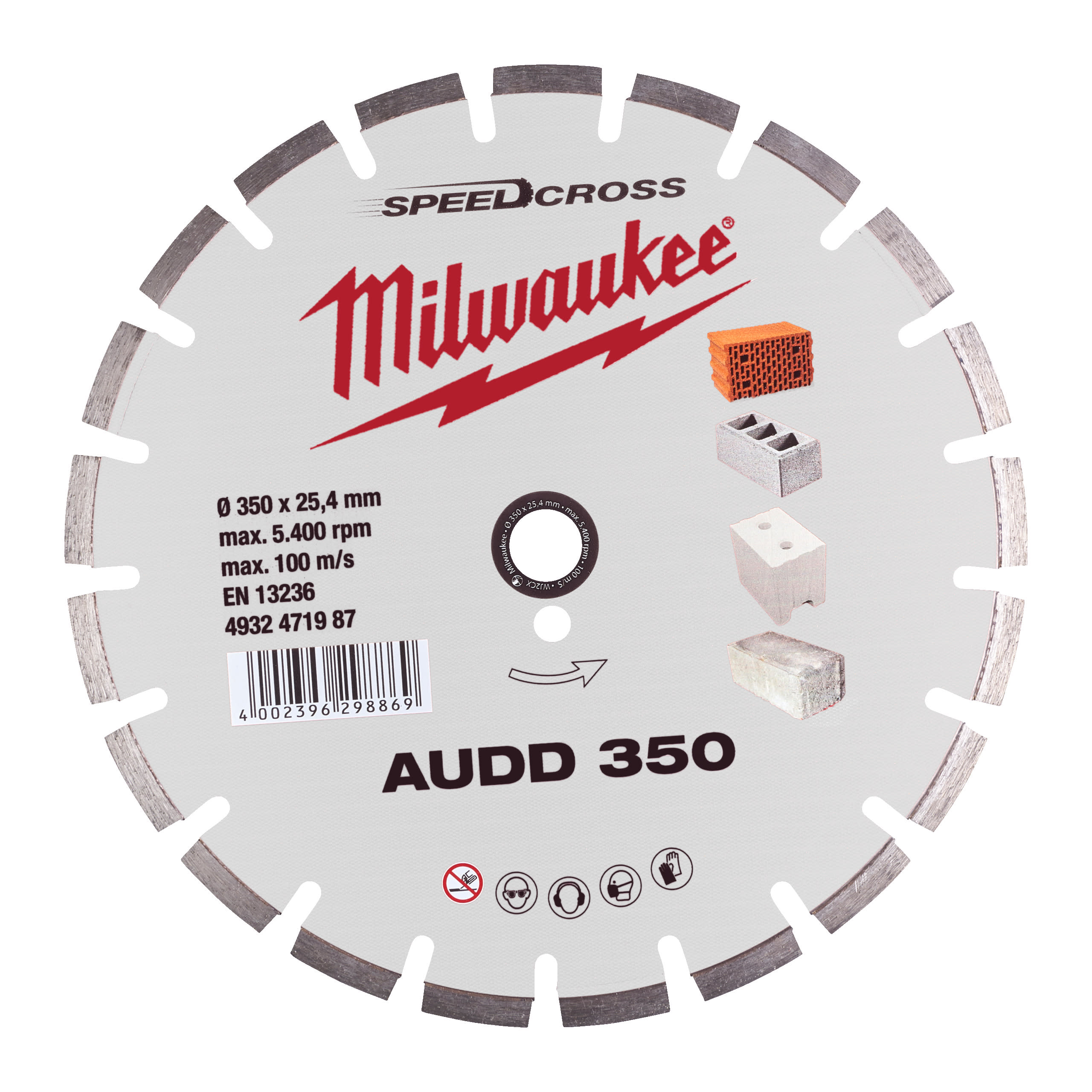 MILWAUKEE - DISCO DIAM SPEEDCROSS AUDD 350
