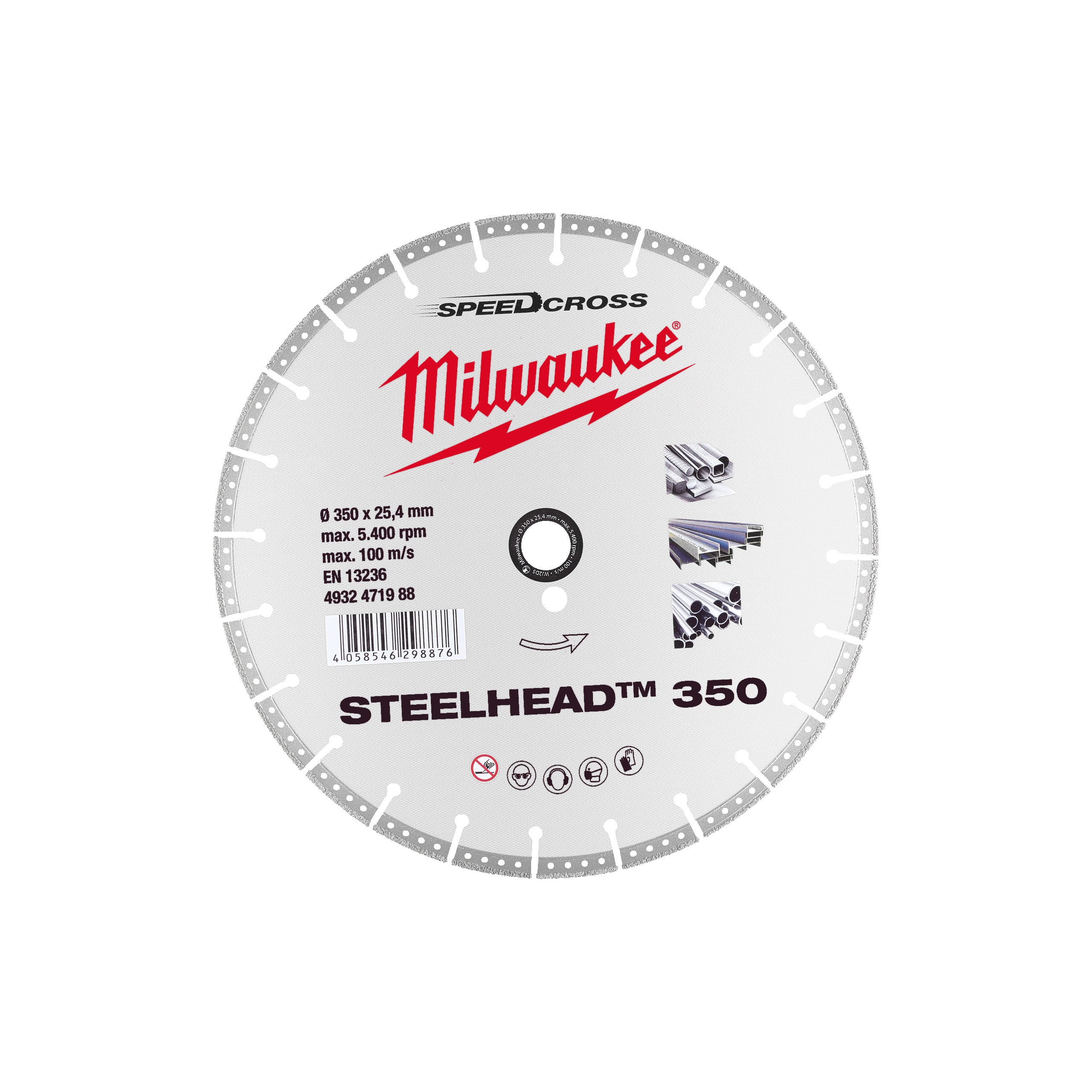 MILWAUKEE - DISCO DIAM. DH 350 - PER FERRO
