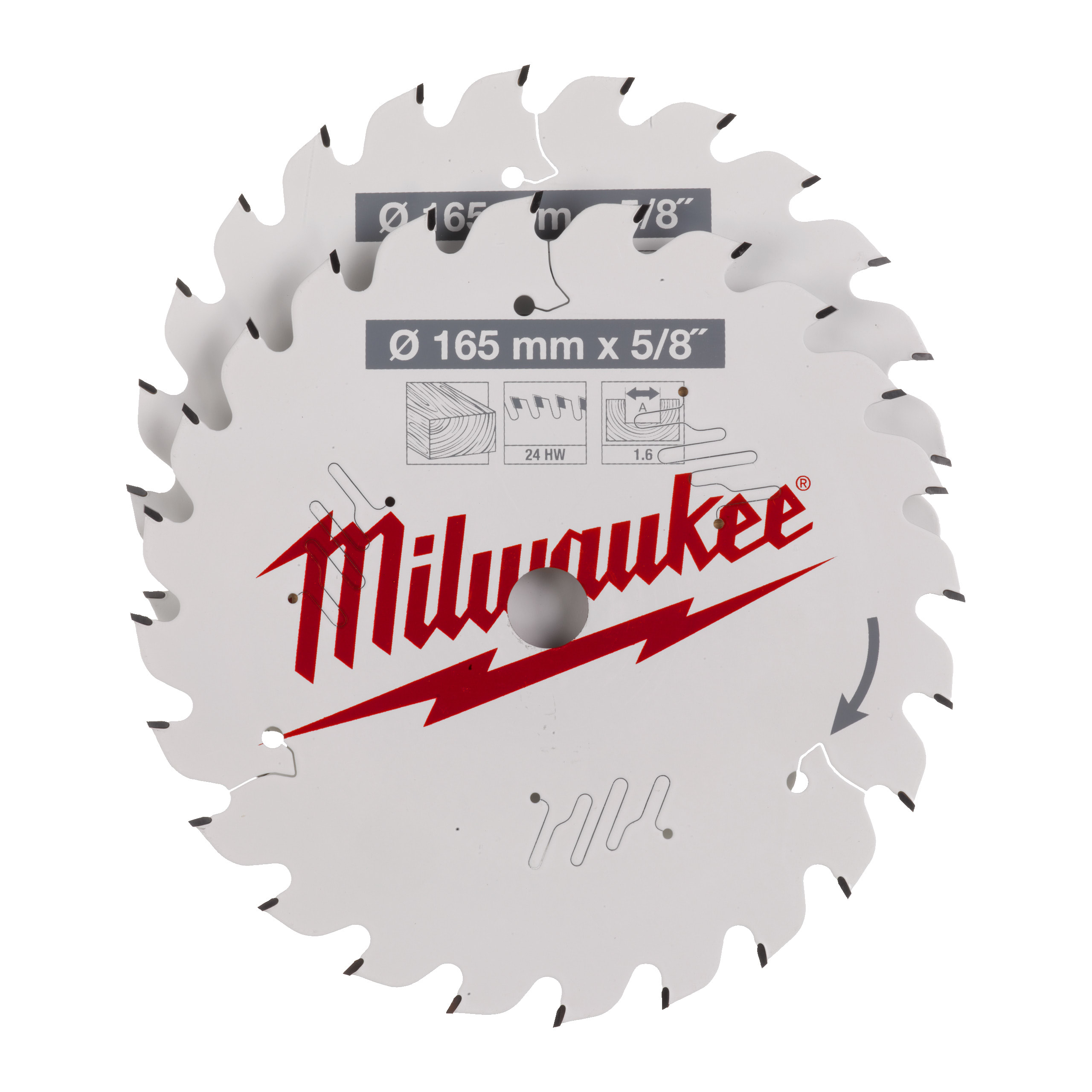 MILWAUKEE - SET LAME SEGA CIRC 2PZ 165 24 DENTI