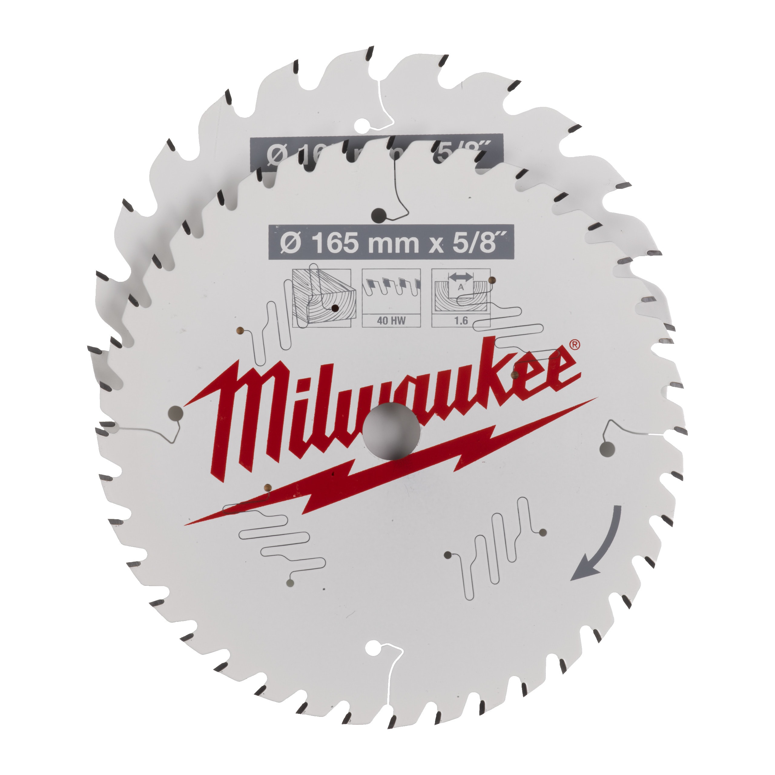MILWAUKEE - SET LAME SEGA CIRC 2PZ 165 24 40 DENTI