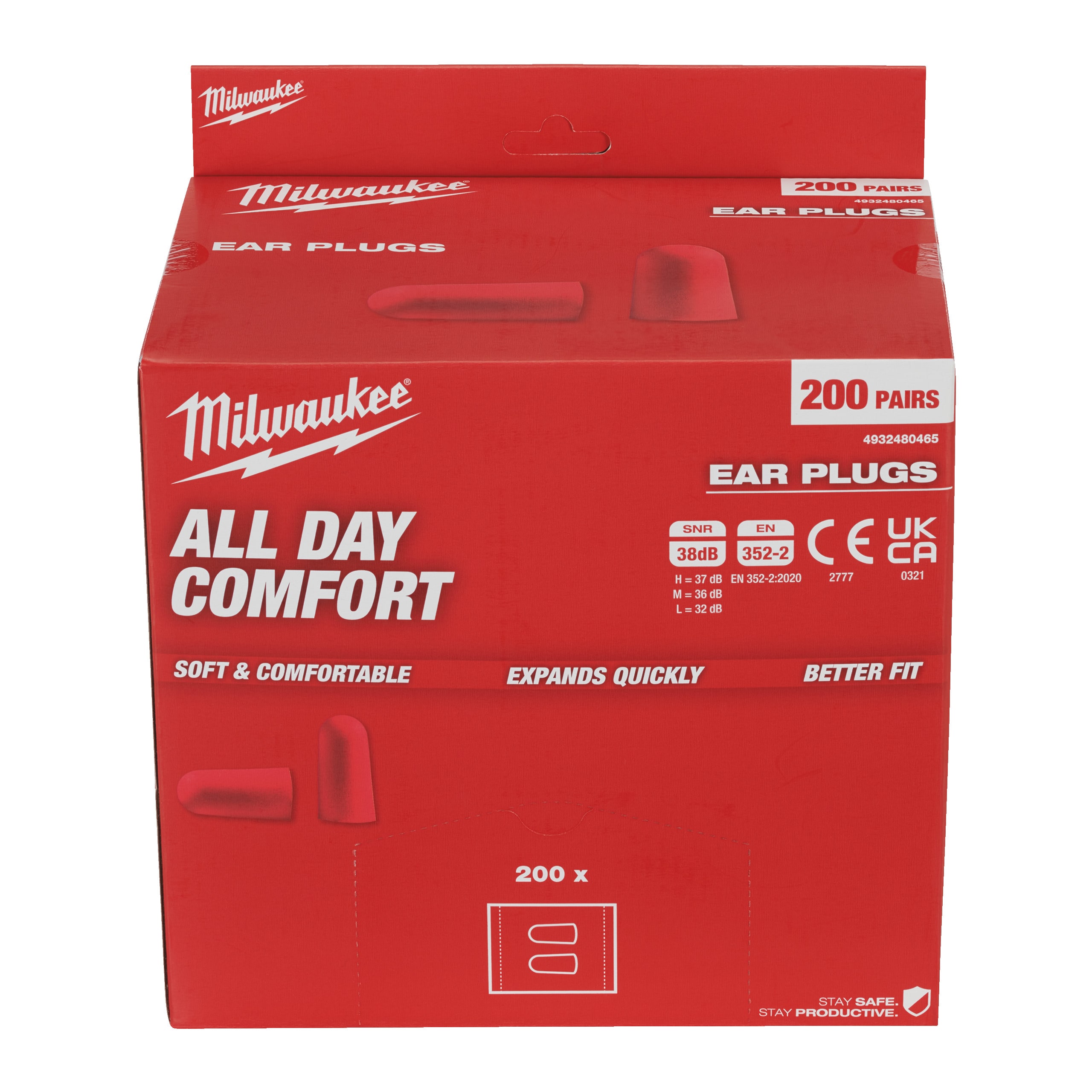 MILWAUKEE - INSERTI AURICOLARI MONOUSO - 200 PAIA