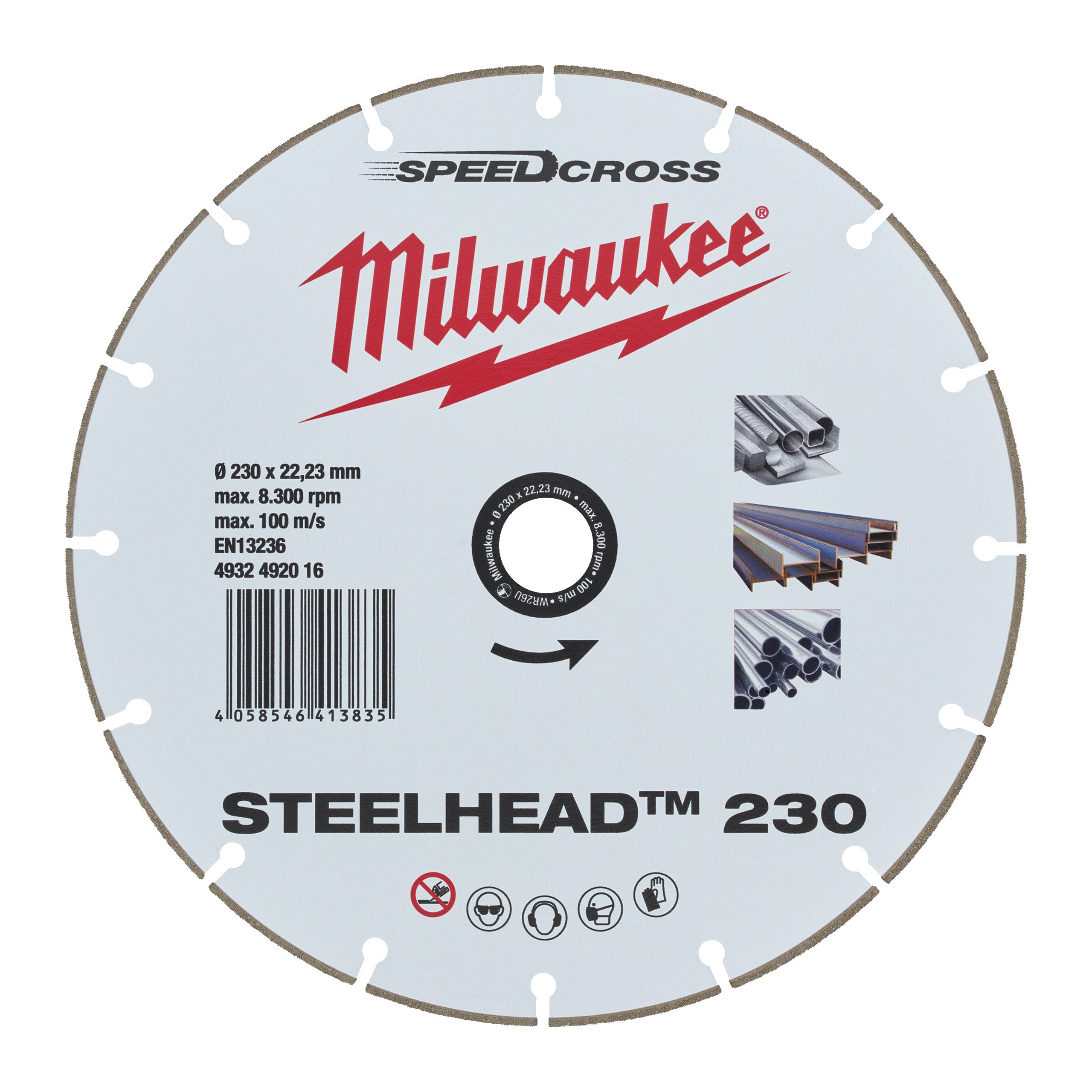 MILWAUKEE - DISCO DIAM. DH 230MM-PER FERRO-STEELHEAD 4932492016