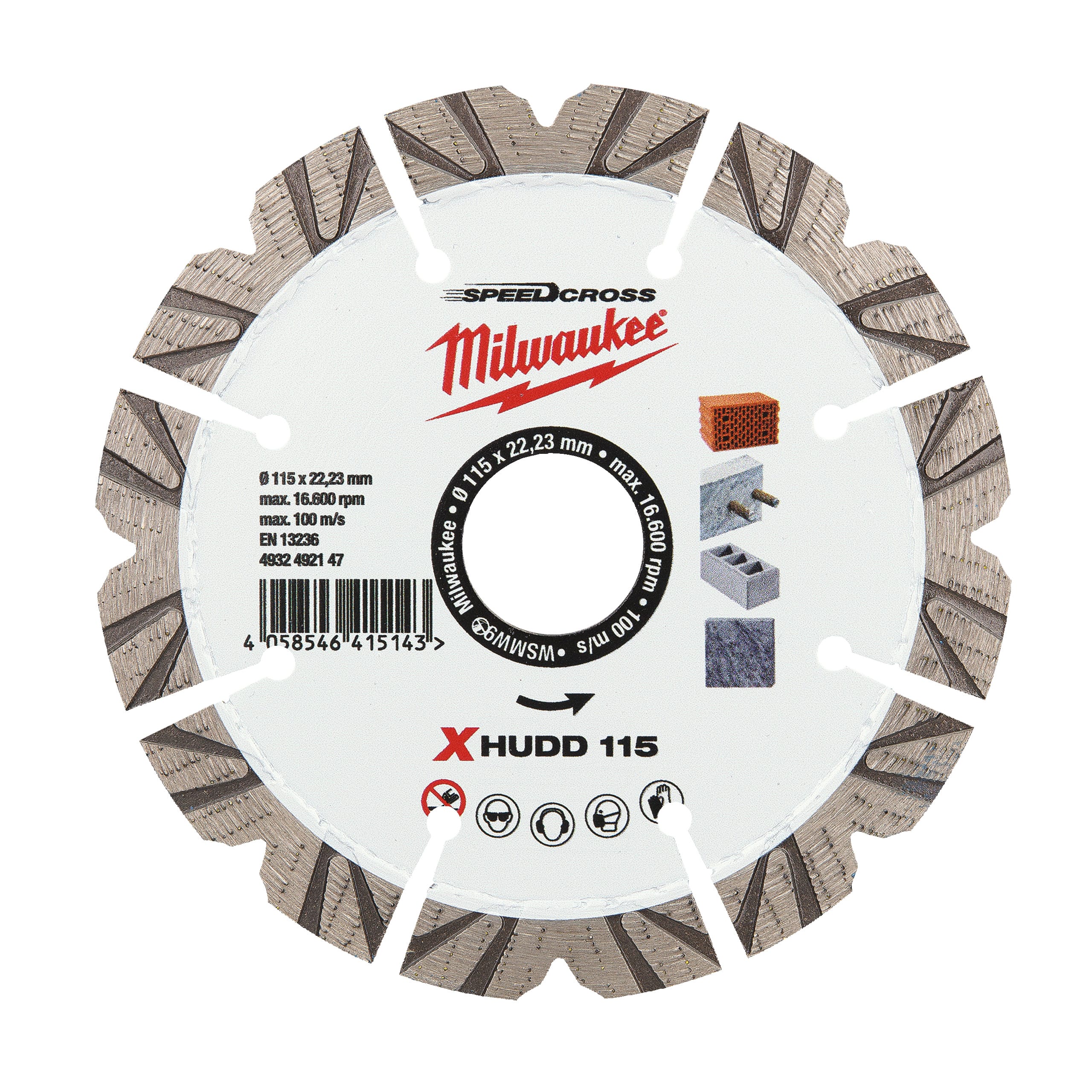 MILWAUKEE - DISCO DIAM SPEEDCROSS XHUDD 115MM 4932492147